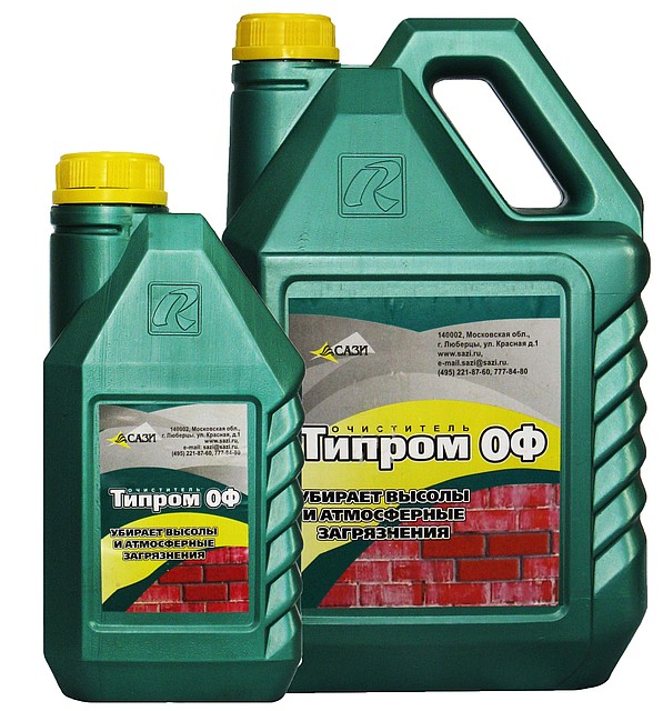 Очиститель от высолов Типром - средство для кирпича и бетона, 5 литров