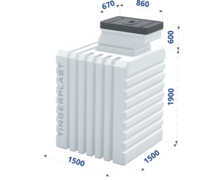 Пластиковый погреб Тингард 1500 - бесшовный, герметичный