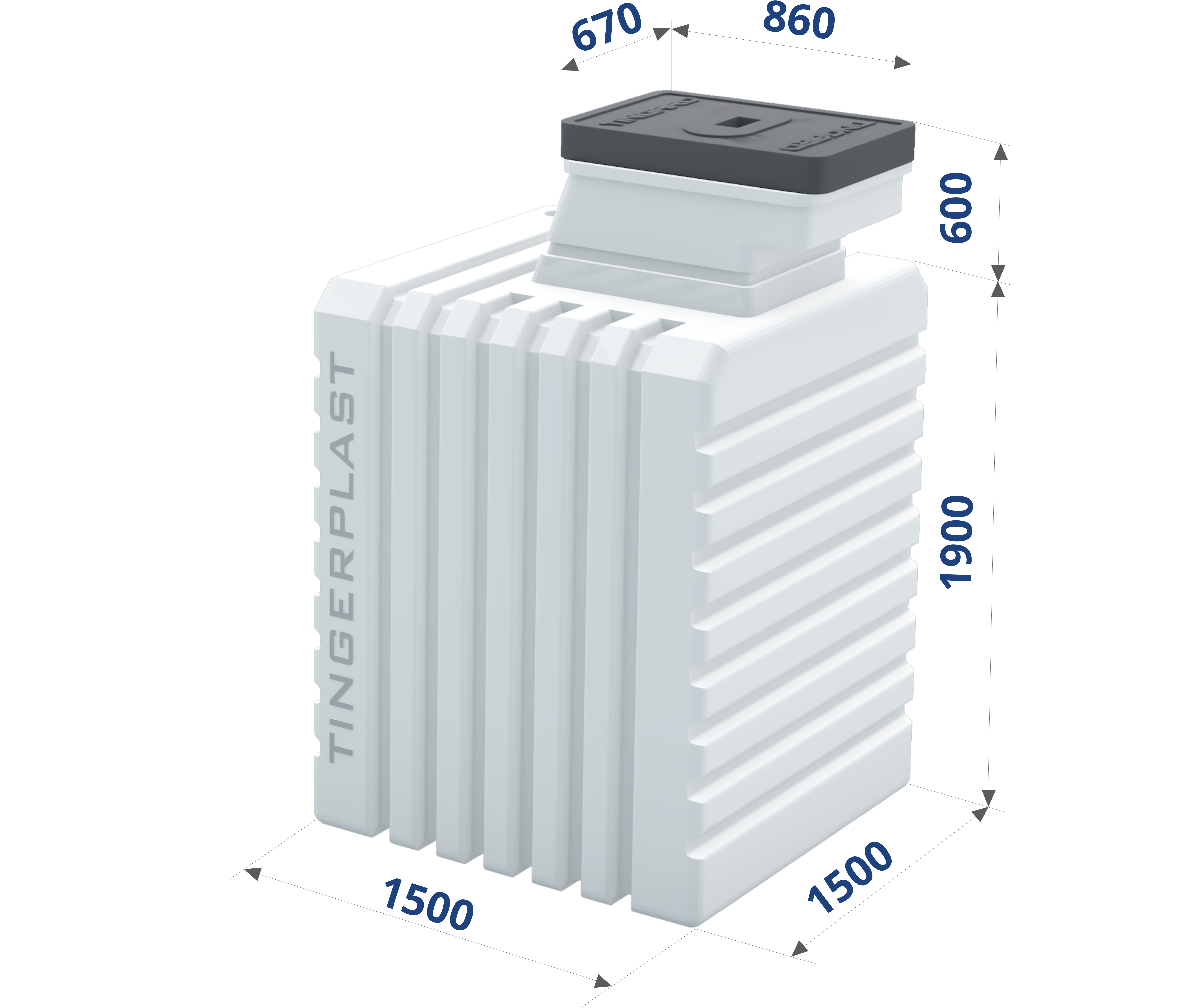 Пластиковый погреб Тингард 1500 - бесшовный, герметичный