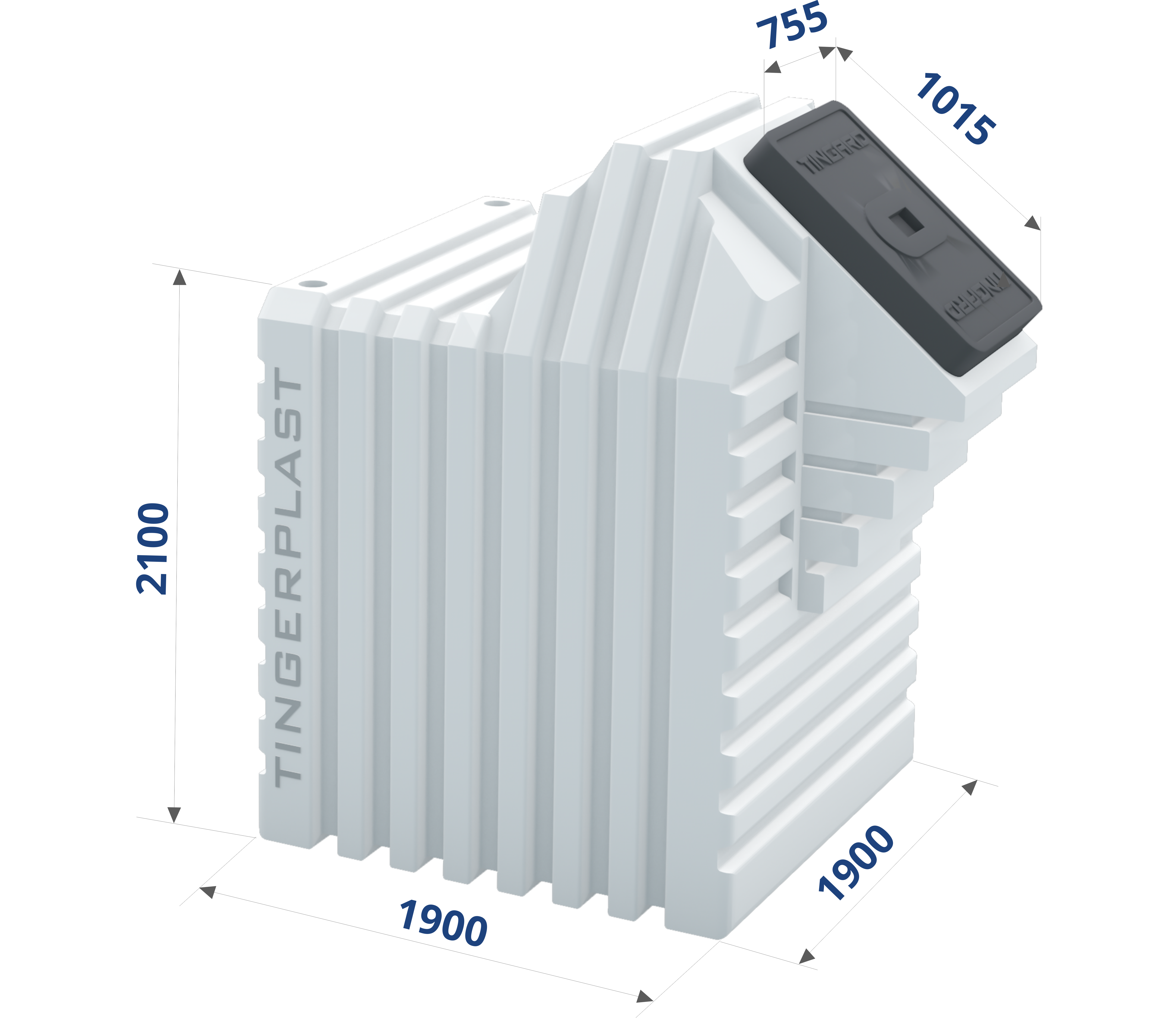 Пластиковый погреб Тингард 1900Б - горизонтальный вход