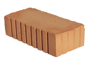 Кирпич строительный полнотелый рифлёный М-150 ИКЗ - одинарный, красный