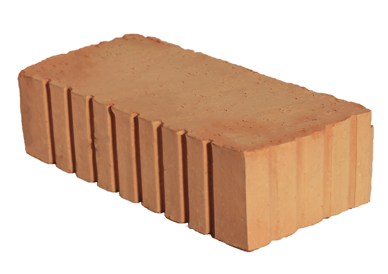 Кирпич строительный полнотелый рифлёный М-150 ИКЗ - одинарный, красный