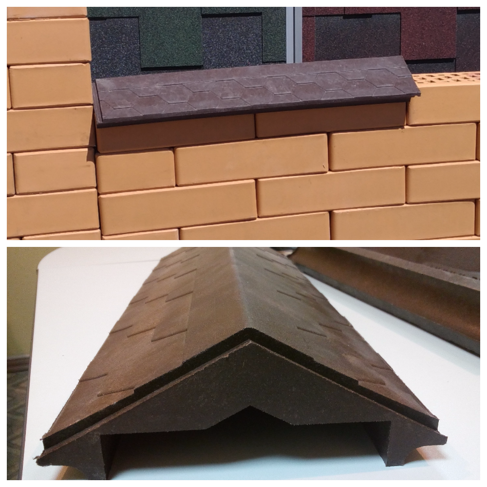 Парапет на забор ППК «Гибкая черепица» - защита кирпичного забора