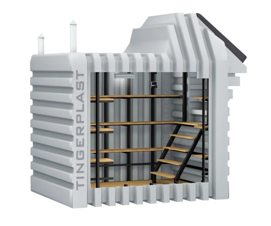Пластиковый погреб Тингард 1900Б - горизонтальный вход