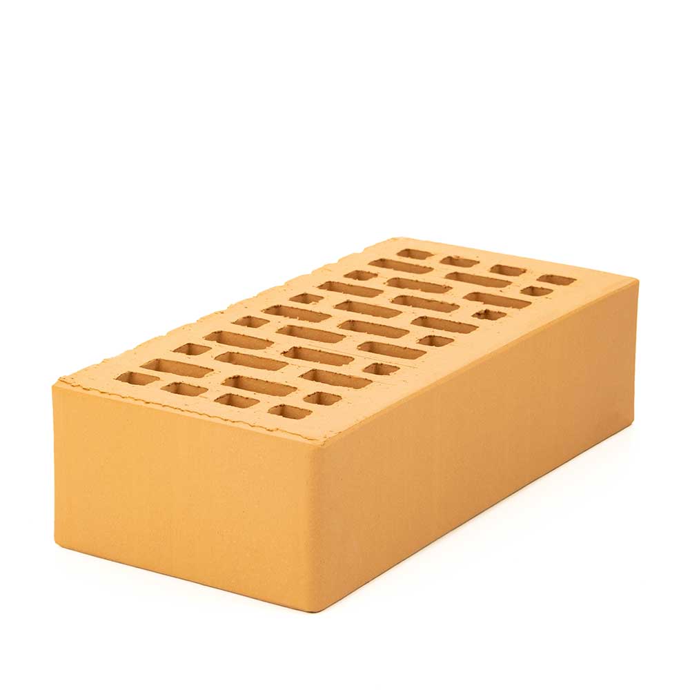 Кирпич облицовочный Соломенный 1НФ - пустотелый для фасада