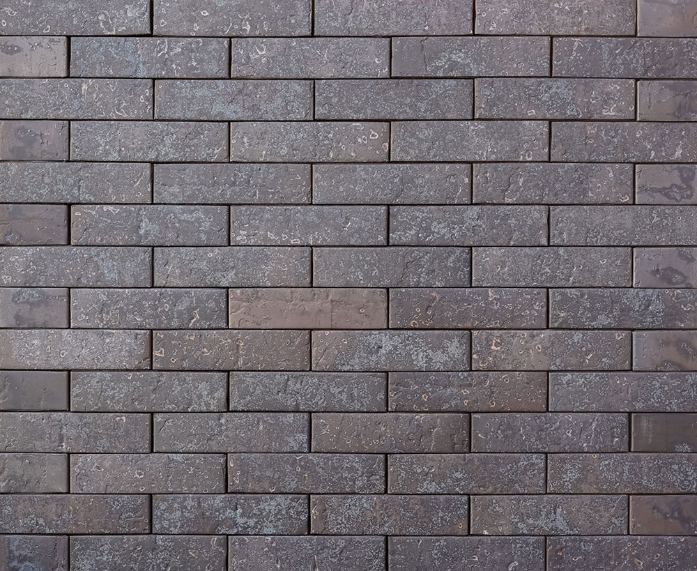 Кирпич Тайга Графит Лава 1НФ - облицовочный, графитовый