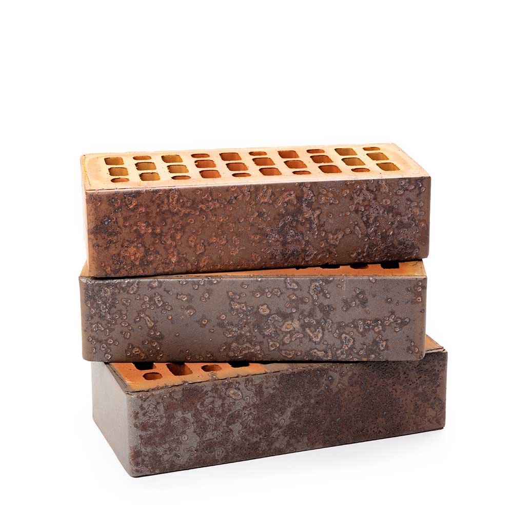 Кирпич Тайга Морион Север 1НФ - облицовочный, тёмно-коричневый