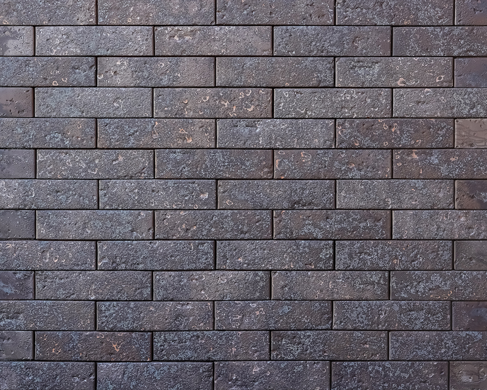 Кирпич Тайга Графит Магма 1НФ - облицовочный, графитовый