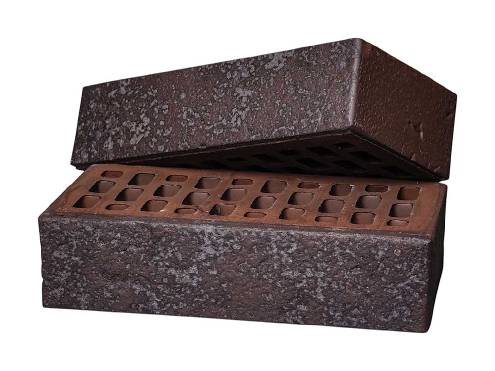 Кирпич Тайга Графит Магма 1НФ - облицовочный, графитовый