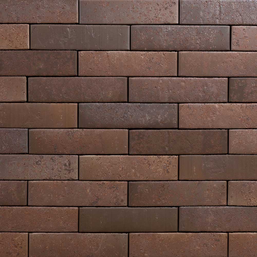 Кирпич Тайга Морион Юг Лава 1НФ - облицовочный, тёмно-коричневый