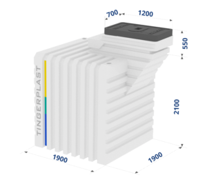 Пластиковый погреб Тингард Т1900К - компактный, герметичный, под ключ