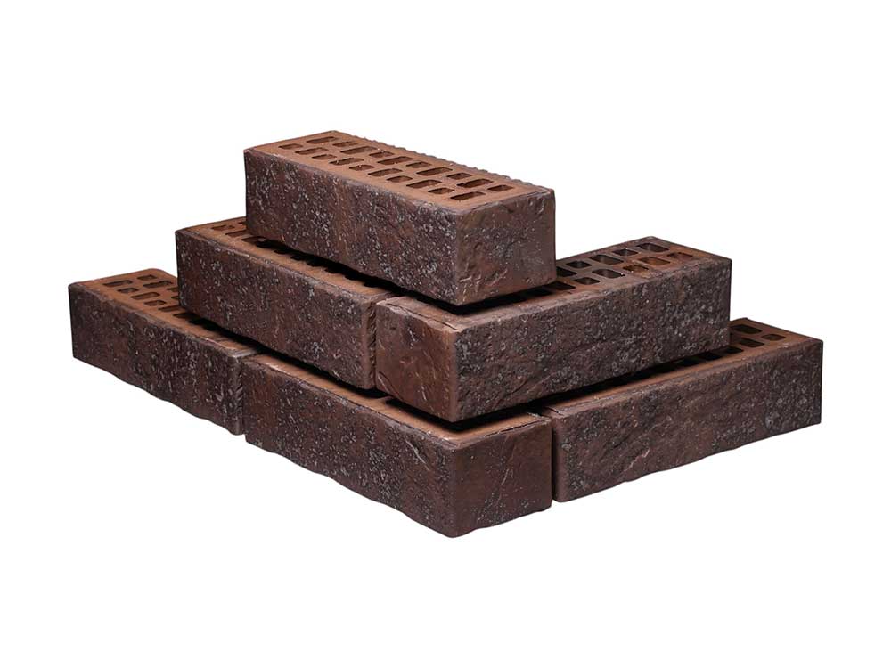 Кирпич Тайга Графит Скала 0,7НФ - облицовочный, графитовый