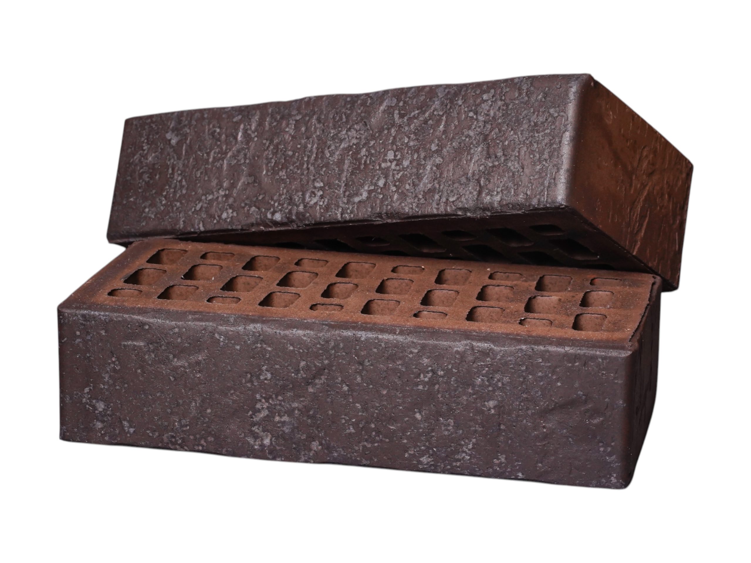 Кирпич Тайга Графит Скала 1НФ - облицовочный, графитовый