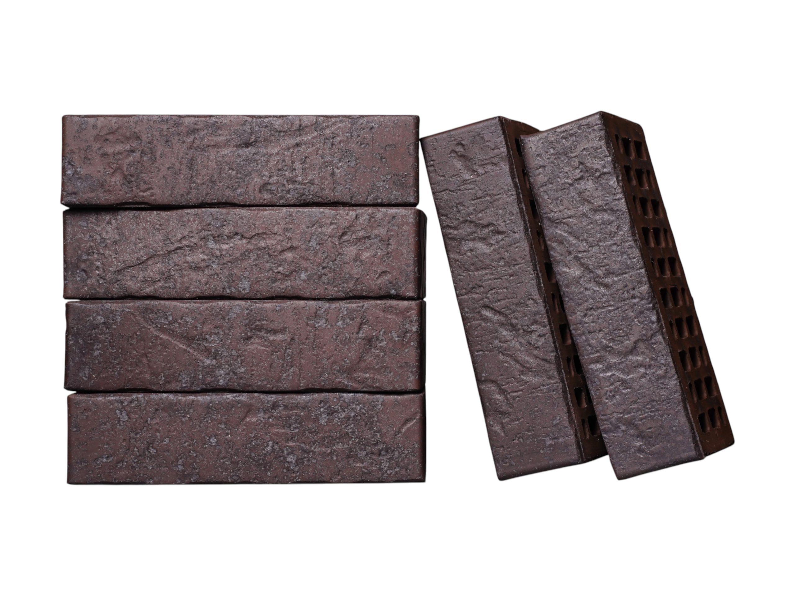 Кирпич Тайга Графит Скала 1НФ - облицовочный, графитовый